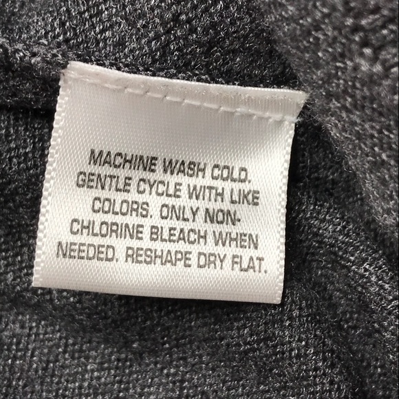 Charcoal Grey Ruffle Sweater Cardigan Women’s Size Medium - Picture 3 of 4